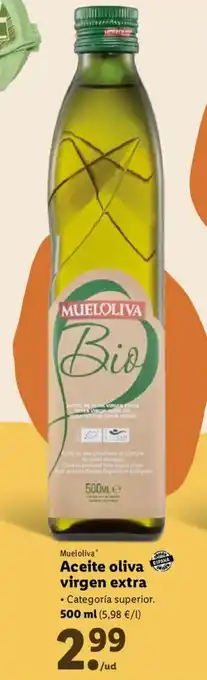 Lidl Aceite oliva virgen extra 500ml oferta