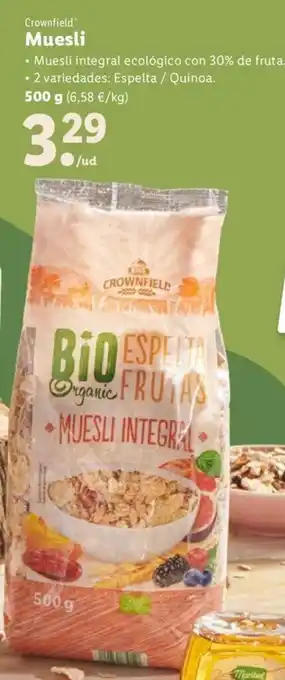 Lidl Muesli 500g oferta