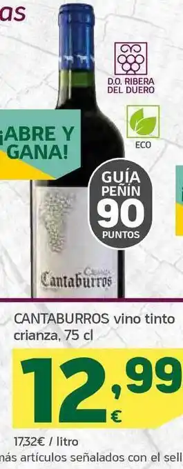 HiperDino Cantaburros Vino Tinto Crianza 75cl oferta