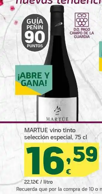 HiperDino Martue Vino Tinto Selección Especial 75cl oferta
