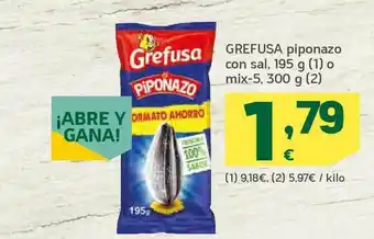 HiperDino Grefusa Piponazo Con Sal O Mix-5 300g oferta