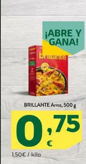 HiperDino Brillante Arroz 500g oferta