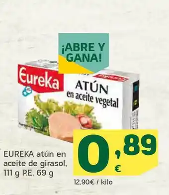 HiperDino Eureka Atún En Aceite De Girasol 39g oferta