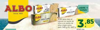 HiperDino Albo Atún Claro Al Natural En Aceite De Oliva O En Aceite De Oliva Virgen Extra oferta