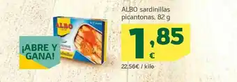 HiperDino Albo Sardinillas Picantonas 82g oferta