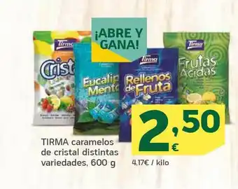 HiperDino Tirma Caramelos De Cristal 600g oferta