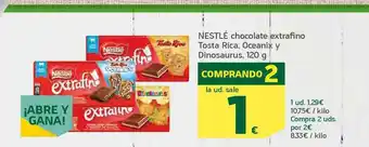 HiperDino Nestlé Chocolate Extrafino Tosta Rica Oceanix Y Dinosaurus oferta