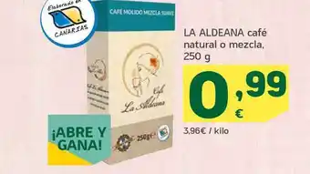 HiperDino La Aldeana Café Natural O Mezcla 250g oferta