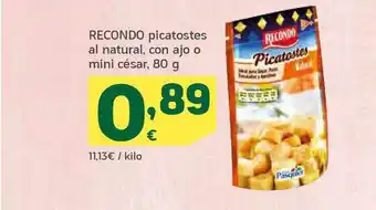 HiperDino Recondo Picatostes Al Natural Con Ajo O Mini César 80g oferta