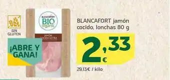 HiperDino Blancafort Jamón Cocido Lonchas 80g oferta