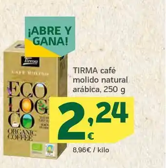 HiperDino Tirma Café Molido Natural Arábica 250g oferta