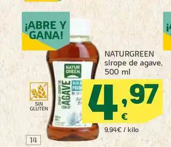 HiperDino Naturgreen Sirope De Agave 500ml oferta