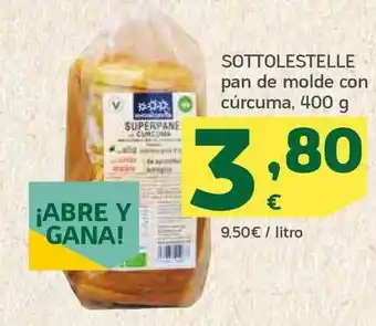 HiperDino Sottolestelle Pan De Molde Con Cúrcuma 400g oferta