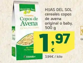 HiperDino Hijas Del Sol Cereales Copos De Avena Original O Baby 500g oferta
