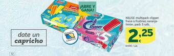 HiperDino Kalise Multipack Clipper Fresa O Frutinos Naranja-limón oferta
