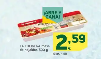 HiperDino La Cocinera Masa De Hojaldre 500g oferta