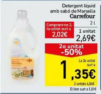 Andorra 2000 Detergent Líquid Amb Sabó De Marsella Carrefour oferta