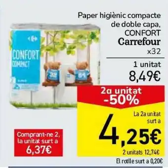 Andorra 2000 Paper Higiènic Compacte De Doble Capa Confort Carrefour oferta