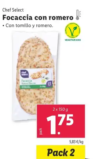 Lidl Focaccia con romero oferta