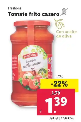 Lidl Tomate frito casero. oferta