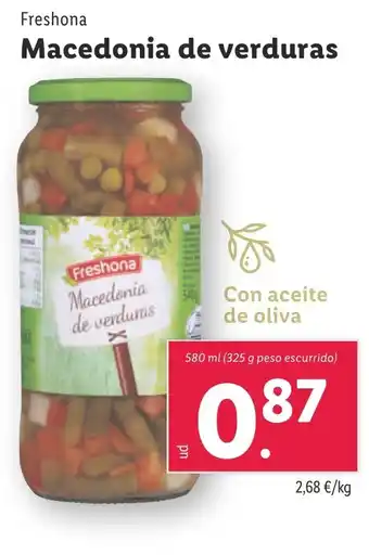 Lidl Macedonia de verduras oferta
