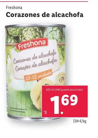 Lidl Corazones de alcachofa oferta