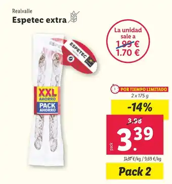 Lidl Espetec extra oferta