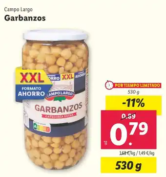 Lidl Campo Largo Garbanzos oferta
