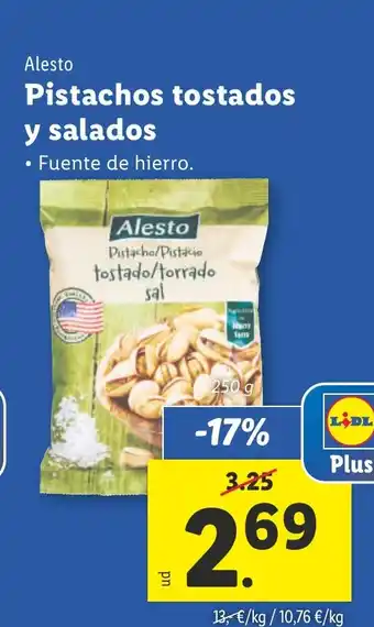 Lidl Pistachos tostados y salados oferta