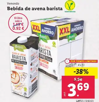 Lidl Bebida de avena barista oferta