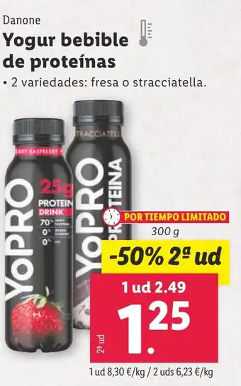 Lidl Yogur bebible de proteínas oferta