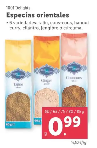 Lidl Especias orientales oferta