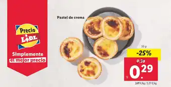 Lidl Pastel de crema oferta