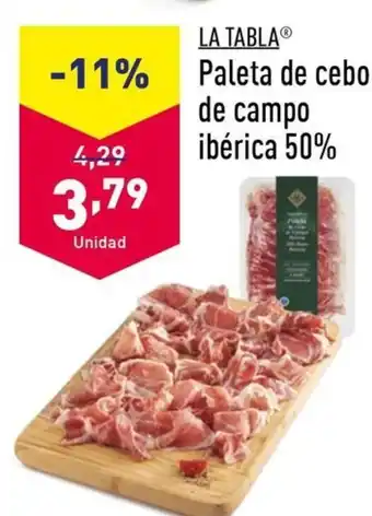 ALDI Paleta de cebo de campo ibérica 50% oferta