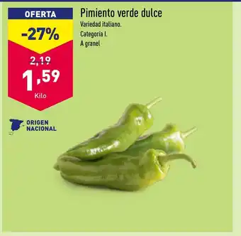 ALDI Pimiento verde dulce oferta