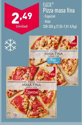 ALDI Pizza masa fina oferta