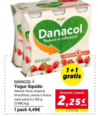 Hiper Usera DANACOL Yogur líquido oferta