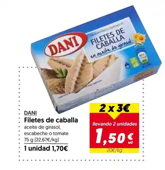 Hiper Usera DANI Filetes de caballa oferta