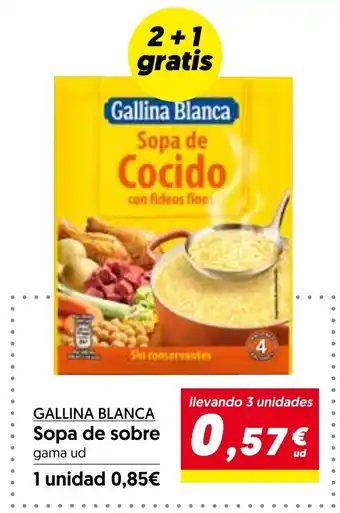 Hiper Usera GALLINA BLANCA Sopa de sobre gama ud oferta