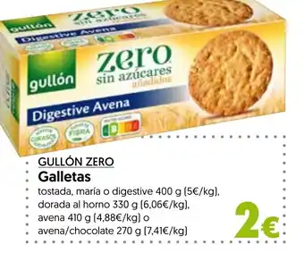 Hiper Usera GULLÓN ZERO Galletas oferta