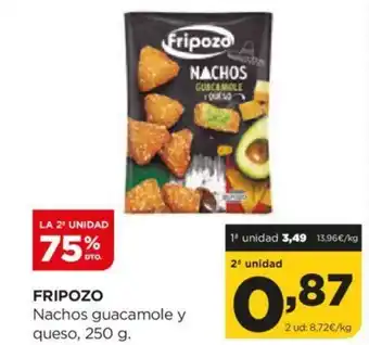 Alimerka FRIPOZO Nachos guacamole y queso, 250 g. oferta