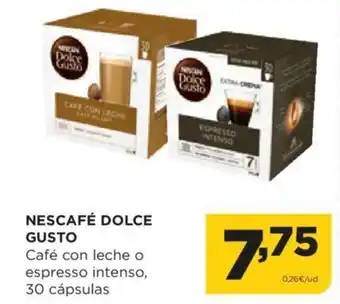 Alimerka NESCAFÉ DOLCE GUSTO Café con leche o espresso intenso, 30 cápsulas oferta
