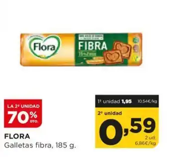 Alimerka FLORA Galletas fibra, 185 g. oferta