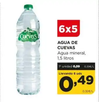 Alimerka AGUA DE CUEVAS Agua mineral, 1,5 litros oferta
