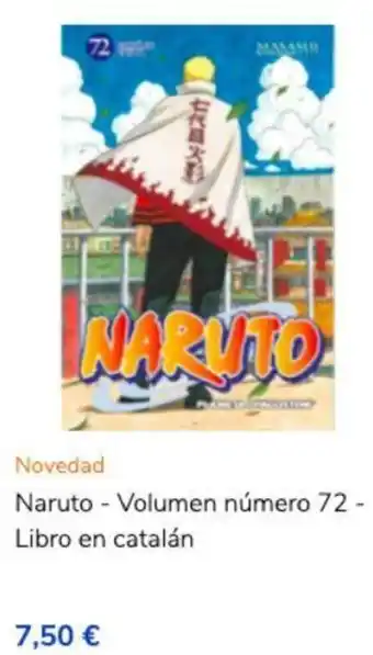 ToysRus Novedad Naruto - Volumen número 72 - Libro en catalán oferta