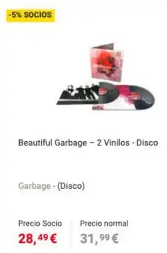 Fnac Beautiful Garbage - 2 Vinilos - Disco oferta