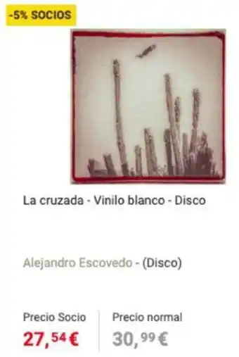 Fnac La cruzada - Vinilo blanco - Disco oferta