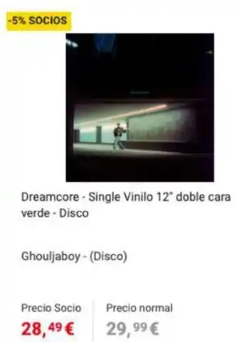 Fnac Dreamcore - Single Vinilo 12" doble cara verde - Disco Ghouljaboy oferta