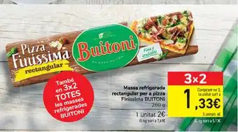 Carrefour Buitoni Finissima Massa refrigerada rectangular per a pizza 260g oferta
