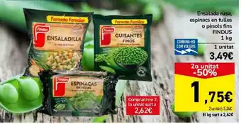 Andorra 2000 Ensalada Rusa Espinacs En Fulles O Pèsols Fins Findus 1kg oferta